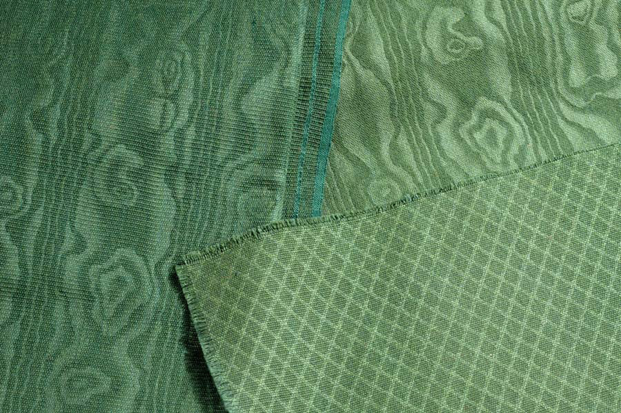 Embossed worsted wool upholstery fabric