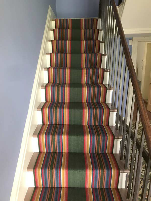 Stair carpet at the Thomas Cole House in Catskill, NY