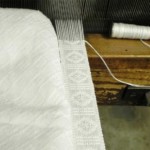 White trim on the loom