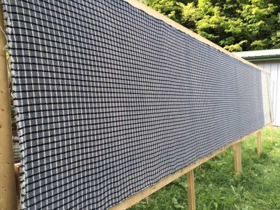 First Fabric on our New Tenting Frame