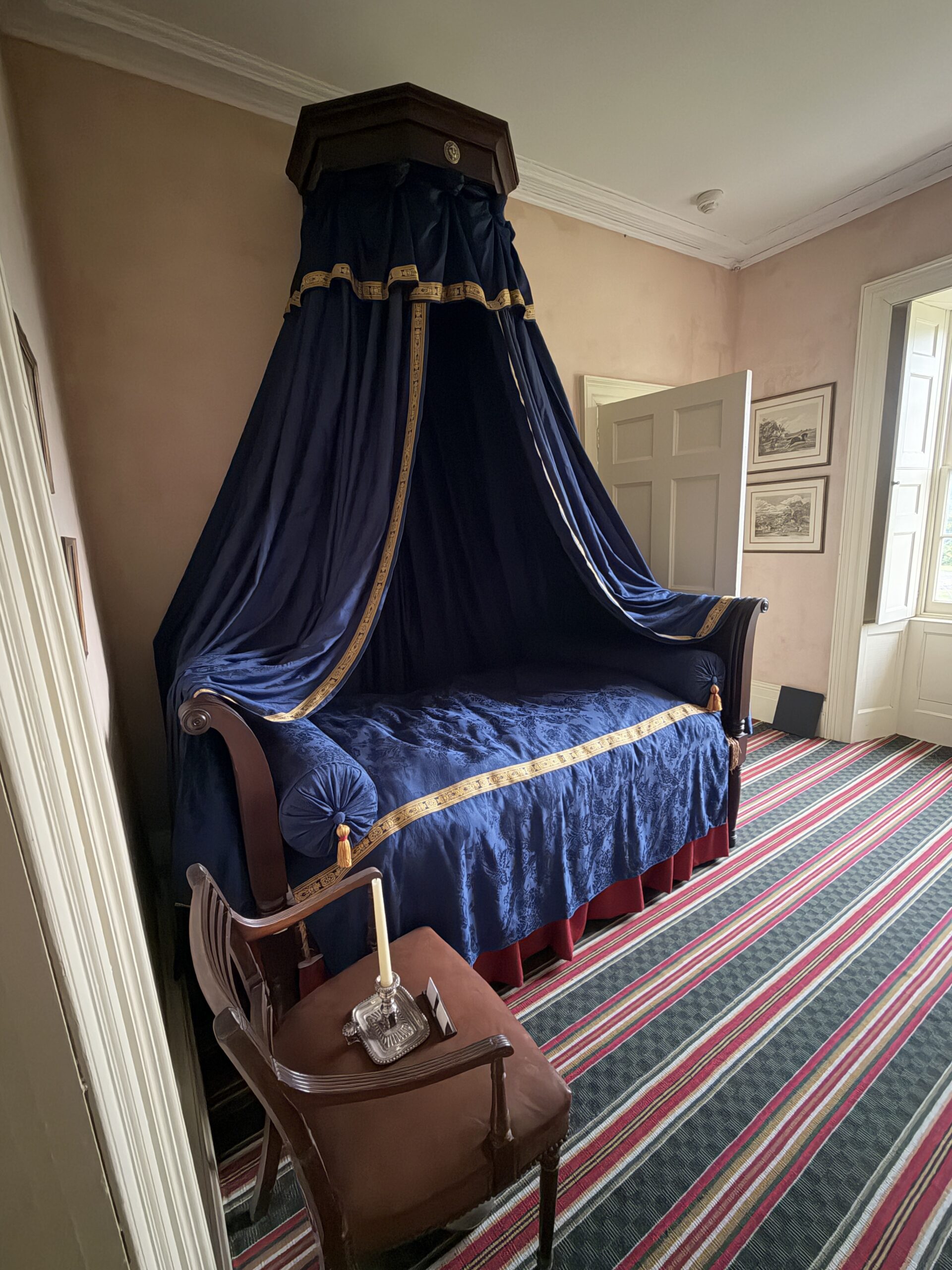 George Clark's Bed Hanging at Hyde Hall